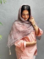 شال برشکا نخی تک رنگ