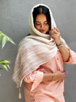 شال برشکا نخی تک رنگ