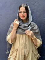 شال نخی کریشه تک رنگ شال مادام بلا