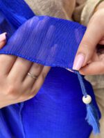 شال نخی کریشه تک رنگ شال مادام بلا
