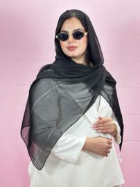 شال حریر مشکی مادام بلا