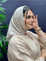 مینی اسکارف نخی گلدار شال مادام بلا