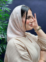 مینی اسکارف نخی گلدار شال مادام بلا
