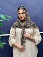 روسری نخی لبه دست دوز زنانه