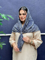 روسری نخی لبه دست دوز زنانه