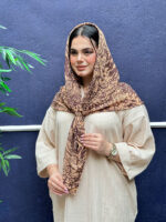 روسری نخی لبه دست دوز زنانه
