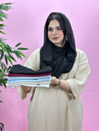 شال میله ای تک رنگ