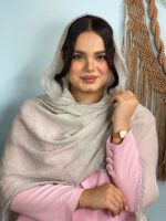 شال پلیسه لبه توری مادام بلا
