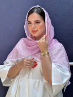 شال توری صورتی دخترونه