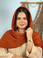 شال نخی کریشه تک رنگ شال مادام بلا