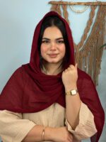 شال نخی کریشه تک رنگ شال مادام بلا