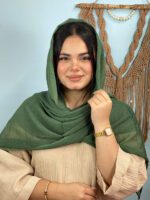 شال نخی کریشه تک رنگ شال مادام بلا