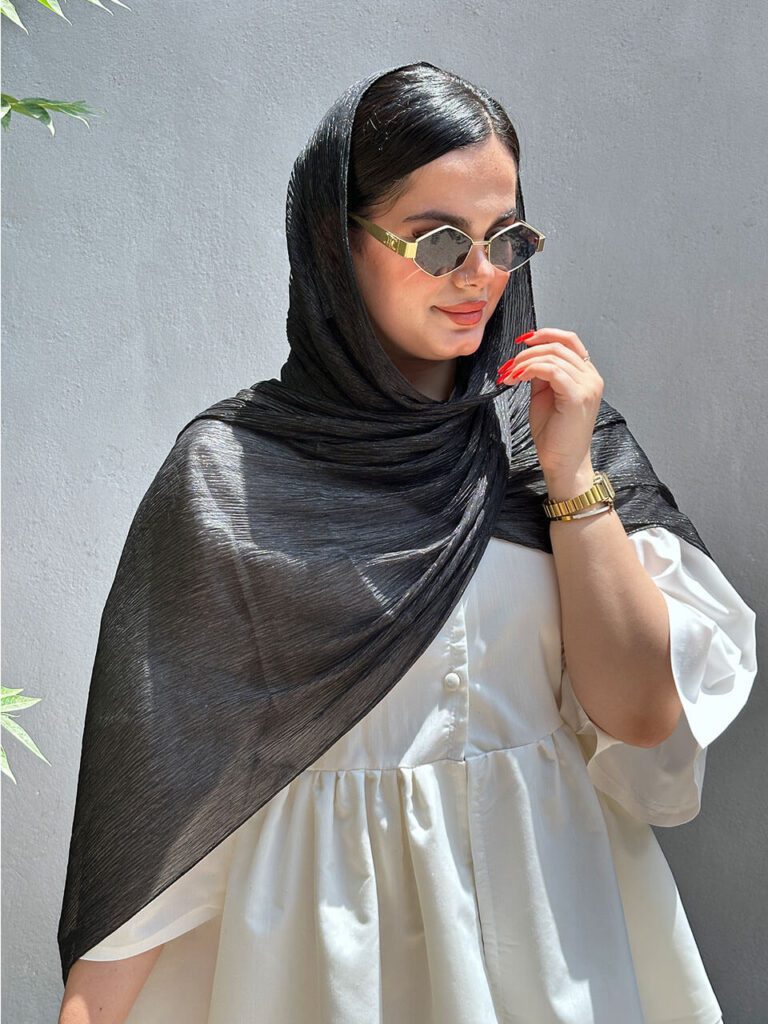 شال پلیسه لمه شال مادام بلا