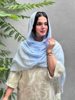 شال نخی پلیسه تک رنگ مادام بلا رشت