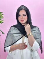 شال توری طرحدار مشکی مادام بلا