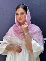 شال توری صورتی دخترونه