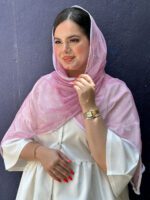 شال توری صورتی دخترونه