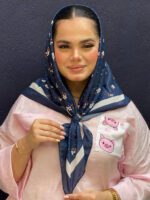 مدیوم اسکارف نخی سرمه ای