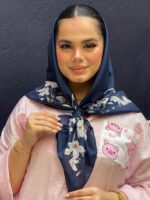 مدیوم اسکارف نخی سرمه ای