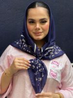 مدیوم اسکارف نخی سرمه ای