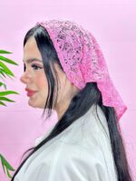 روسری سه گوش دانتل توری