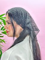 روسری سه گوش دانتل توری