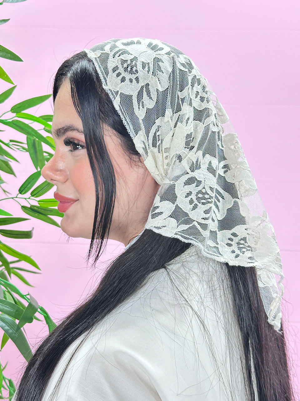 روسری سه گوش دانتل توری