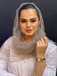 شال حریر پفکی
