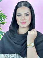 شال نخی پلیسه تک رنگ