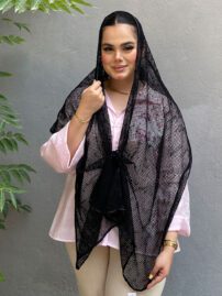 شال حصیری مشکی وارداتی