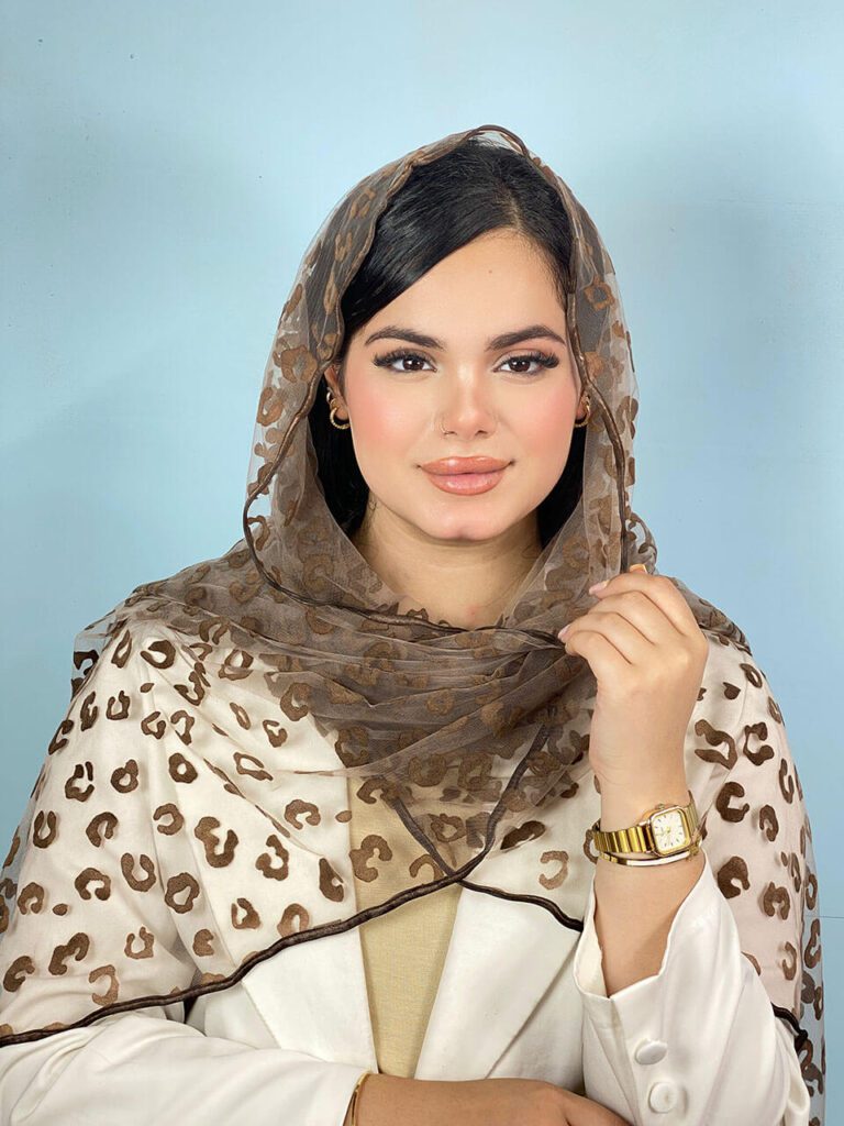 شال حریر وارداتی پلنگی مادام بلا رشت