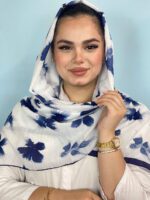 شال گلدار نخی طرحدار مادام بلا