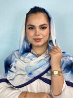 شال گلدار نخی طرحدار مادام بلا