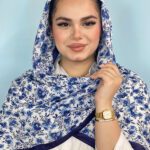 شال گلدار نخی طرحدار مادام بلا