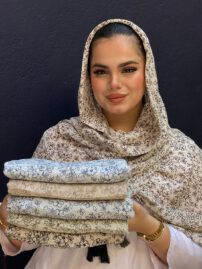 شال پلیسه گل ریز