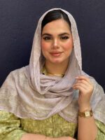 شال حریر میله ای تک رنگ مادام بلا رشت