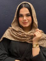 شال پلنگی نخی پلیسه