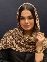 شال پلنگی نخی پلیسه