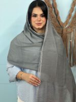شال میله ای تک رنگ