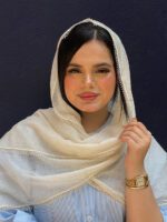 شال لبه دانتل میله ای وارداتی