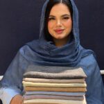 شال لبه دانتل میله ای وارداتی