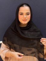 روسری مشکی طرحدار یاخما