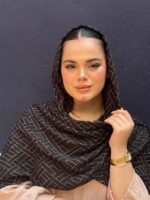 شال نخی پلیسه طرحدار مادام بلا