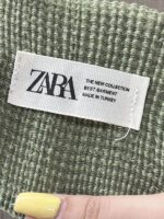 شال پفکی تک رنگ زارا