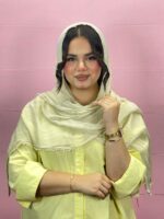 شال لبه دانتل میله ای مادام بلا