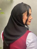 روسری سه گوش تک رنگ نخی مادام بلا