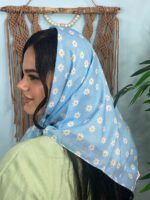 مینی اسکارف نخی طرحدار بابونه