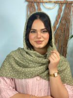 شال پلیسه توپی نخی