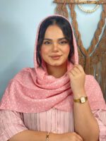 شال پلیسه توپی نخی