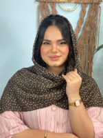 شال پلیسه توپی نخی